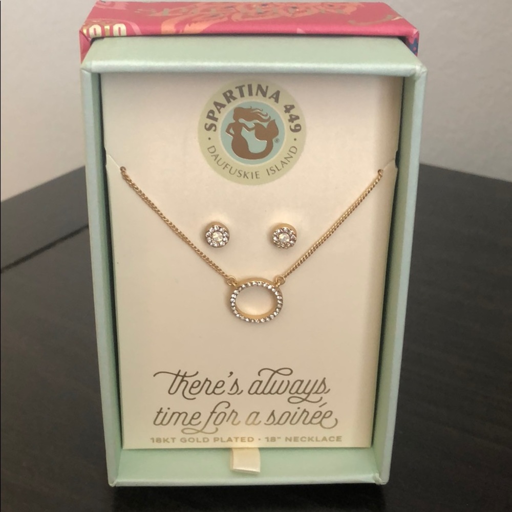 NWT 🆕Spartina 18KT Necklace & Earring Set Soirée